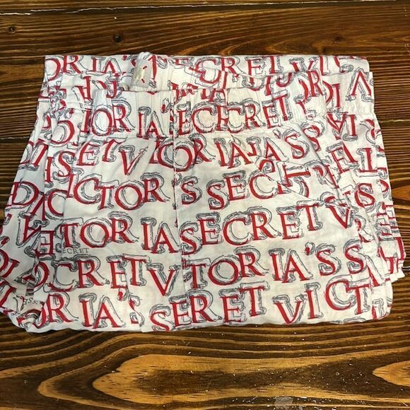 Victoria’s Secret 11% Cotton 💤 Pants White/Red/Gray - Picture 6 of 6